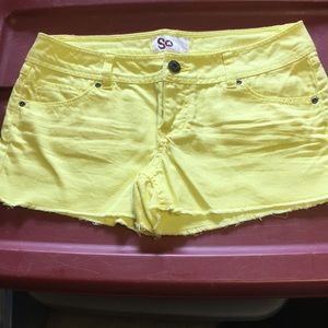 Bright yellow shorts